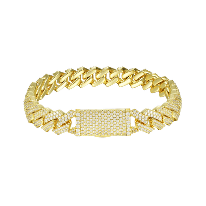 Moissanite Cuban Link Bracelet - 10mm