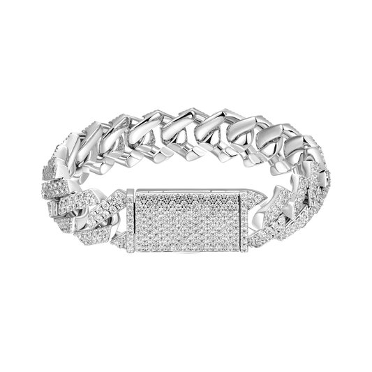 Moissanite Cuban Link Bracelet - 12mm