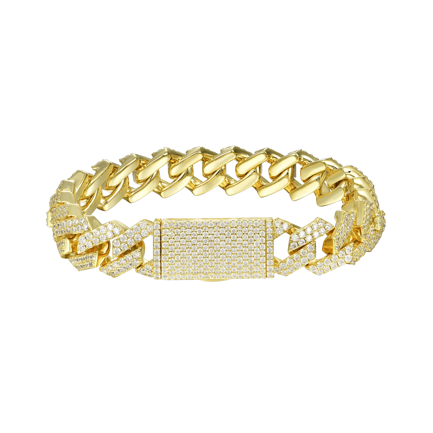 Moissanite Cuban Link Bracelet - 12mm