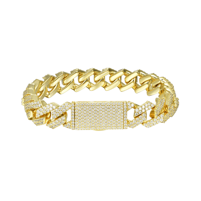 Moissanite Cuban Link Bracelet - 12mm