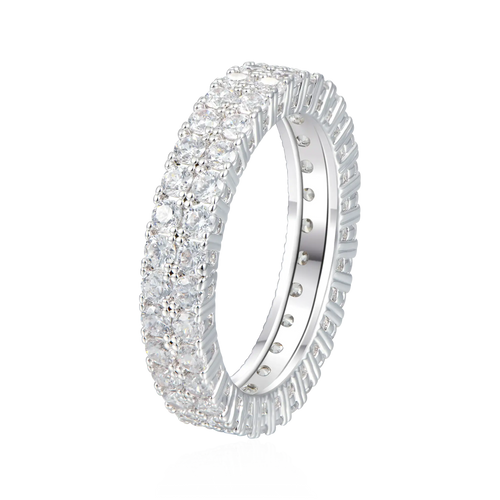 2-Row Moissanite Tennis Ring