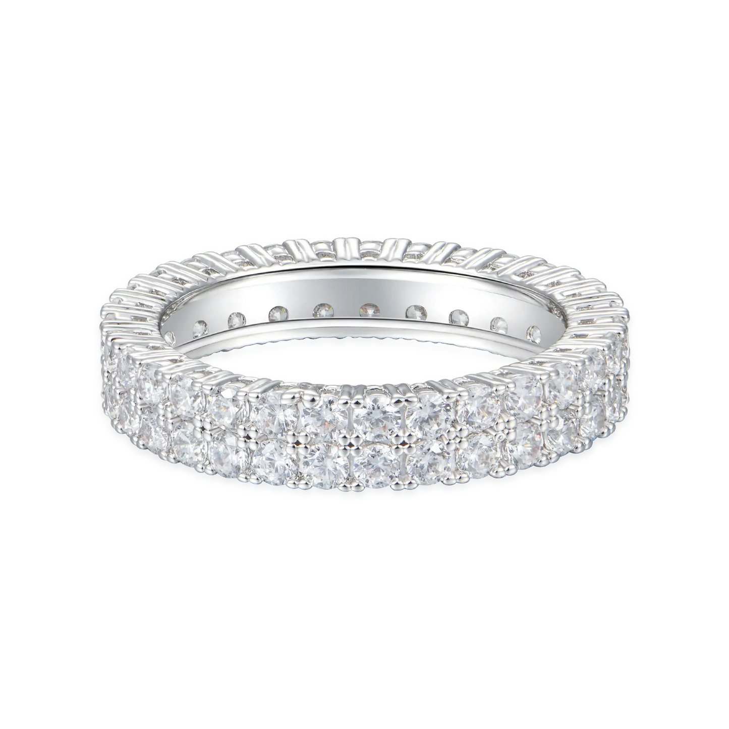 2-Row Moissanite Tennis Ring