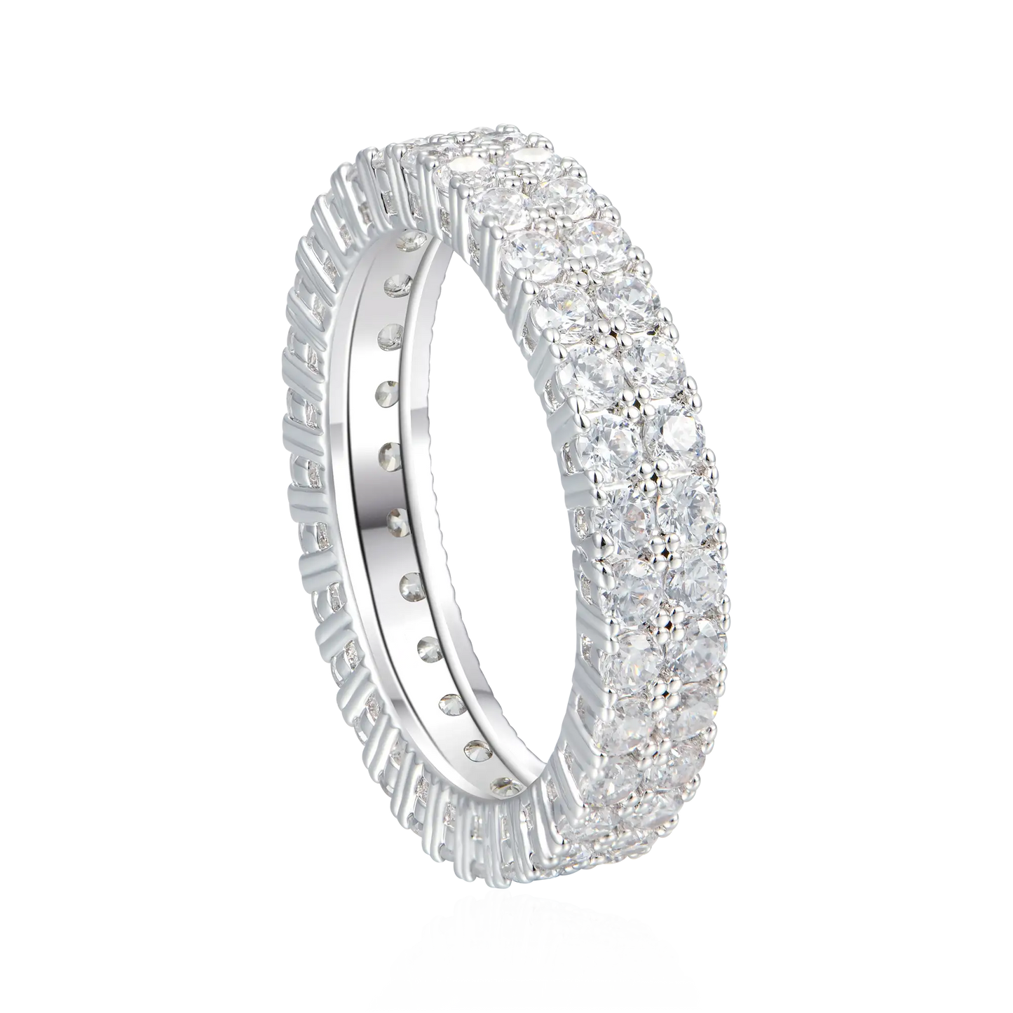 2-Row Moissanite Tennis Ring