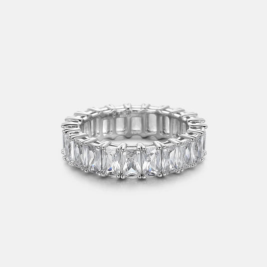 Moissanite Baguette Tennis Ring