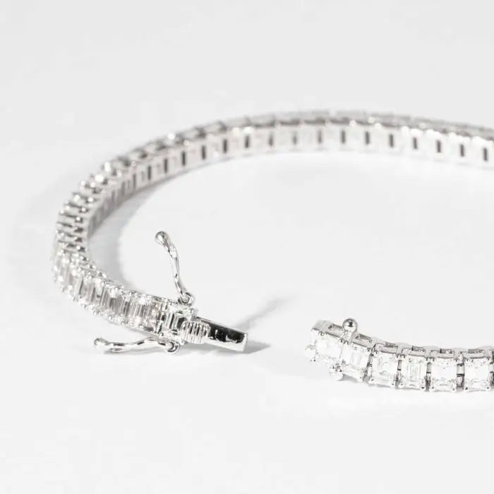 Moissanite Baguette Tennis Bracelet
