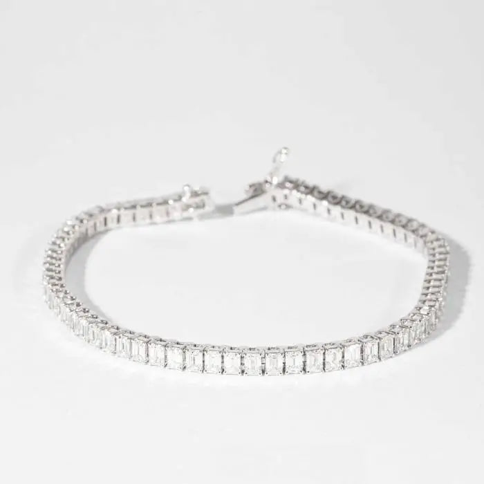 Moissanite Baguette Tennis Bracelet