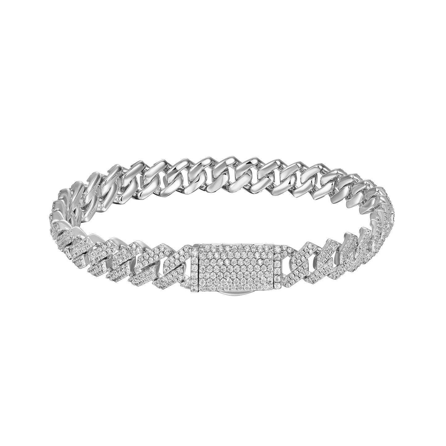 Moissanite Cuban Link Bracelet - 8mm