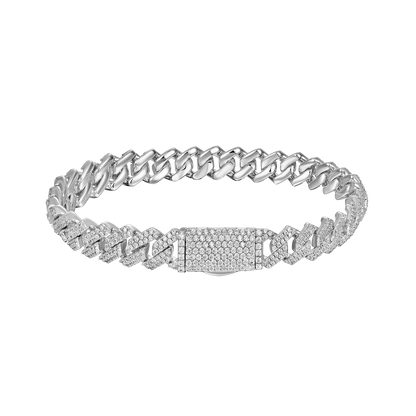 Moissanite Cuban Link Bracelet - 8mm