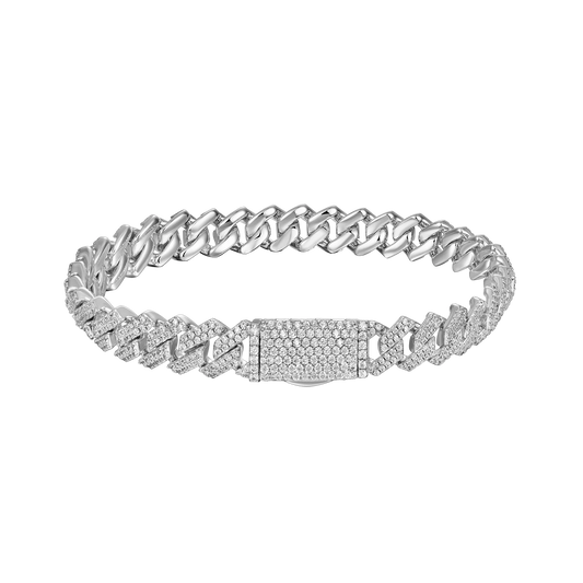 Moissanite Cuban Link Bracelet - 8mm