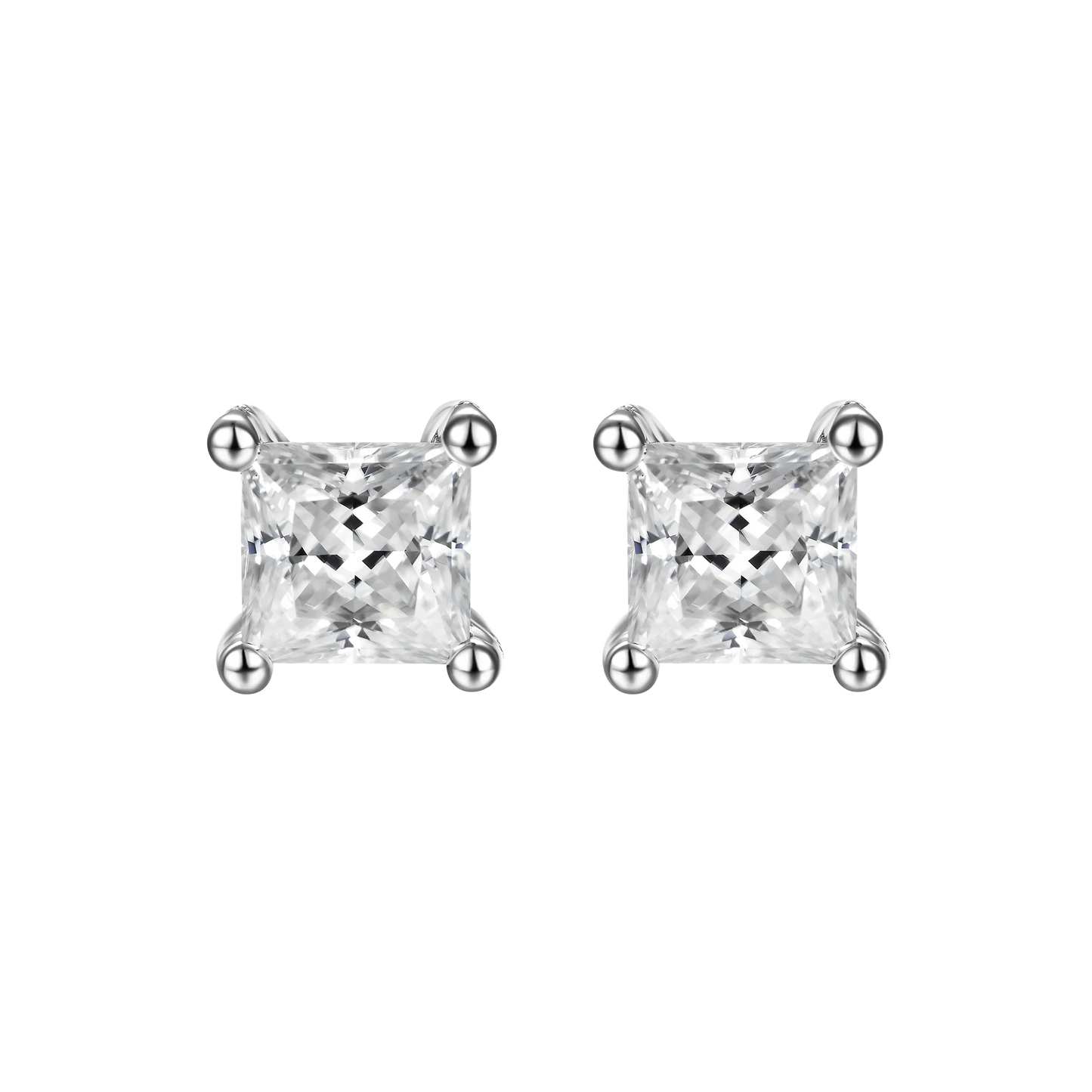 Moissanite Square Stud Earring