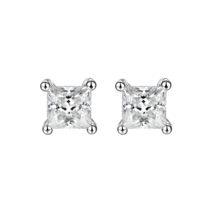 Moissanite Square Stud Earring