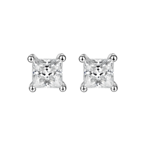 Moissanite Square Stud Earring