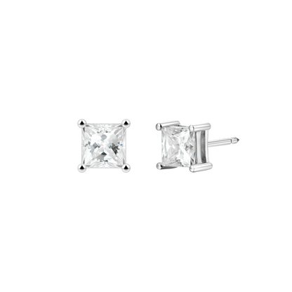 Moissanite Square Stud Earring