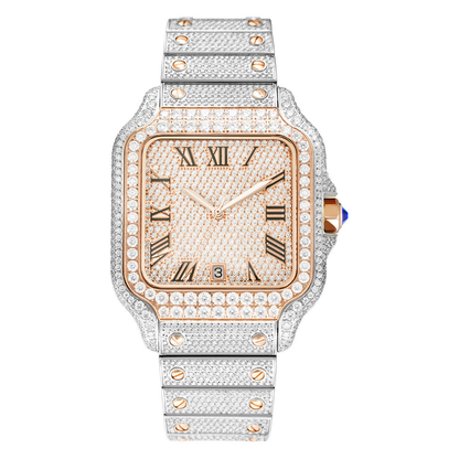 Moissanite Diamond Square Watch - 40mm