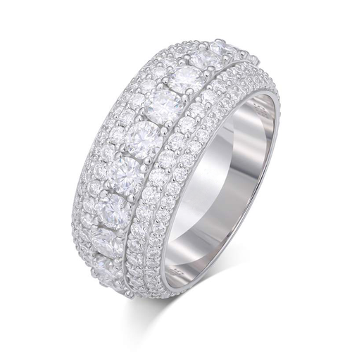 5 Row Moissanite Tennis Ring