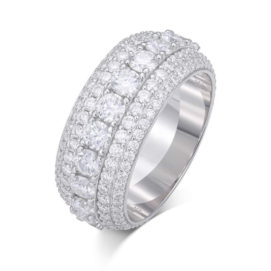 5 Row Moissanite Tennis Ring