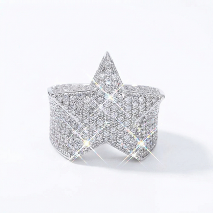 Moissanite Star Ring