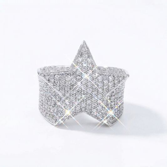 Moissanite Star Ring