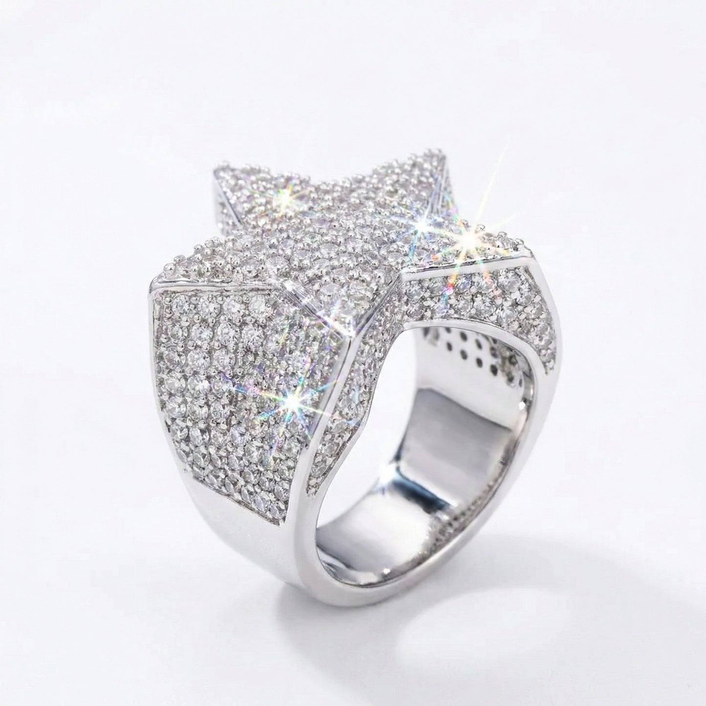 Moissanite Star Ring