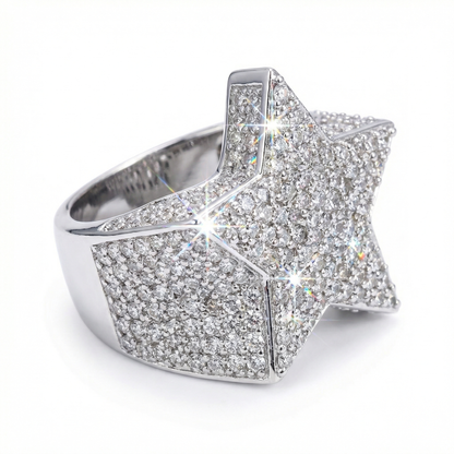 Moissanite Star Ring