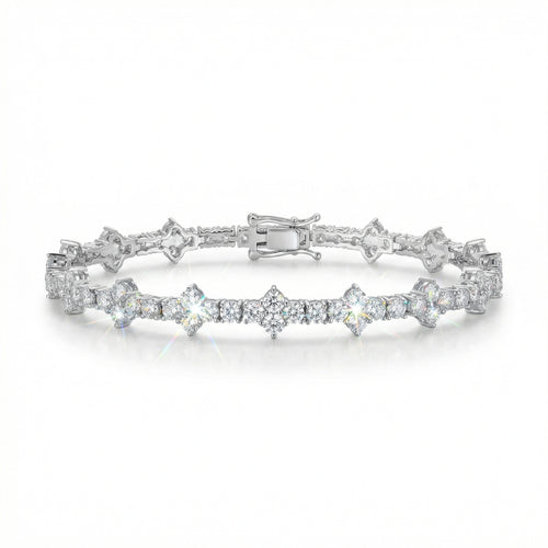 Moissanite Cross Tennis Bracelet