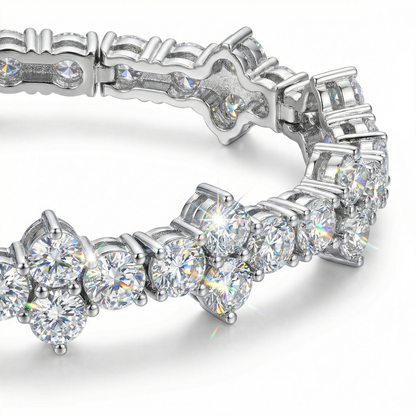 Moissanite Cross Tennis Bracelet