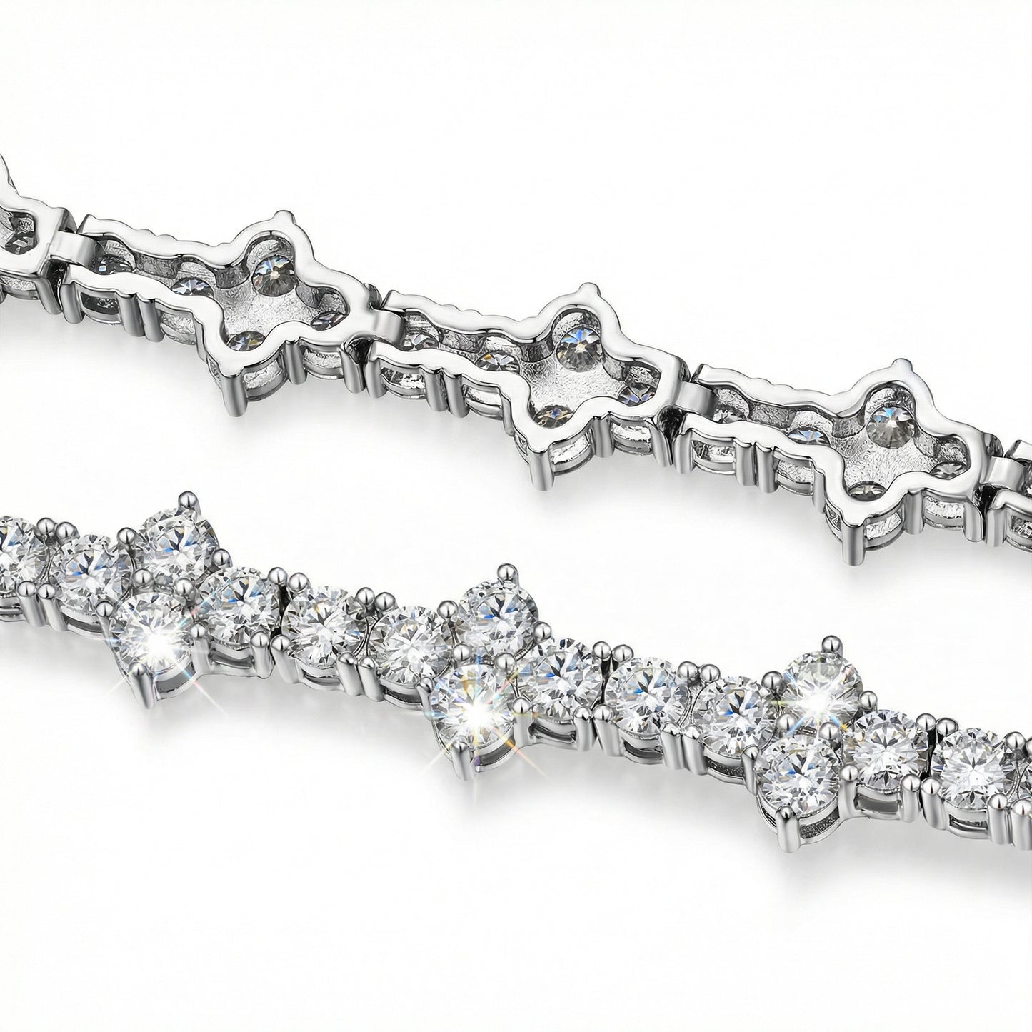 Moissanite Cross Tennis Bracelet