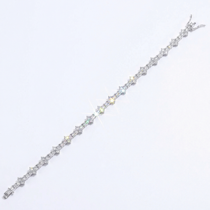 Moissanite Cross Tennis Bracelet