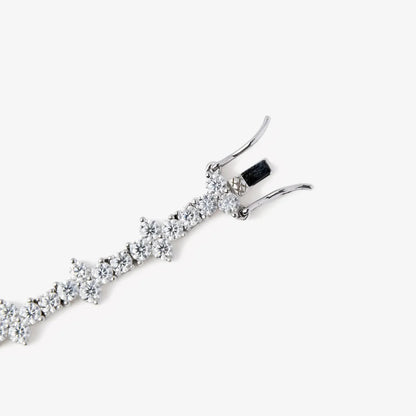 Moissanite Cross Tennis Bracelet